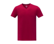T-shirt col en V homme en coton 160 g/m2 Elevate Life couleur rouge