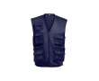 Gilet polyester/coton, poches multiples 200 g/m2 THC PIXEL couleur bleu marine