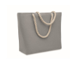 Sac en coton recyclé à anses en corde naturelle 220 g/m² couleur gris
