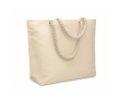 Sac en coton recyclé à anses en corde naturelle 220 g/m² couleur beige
