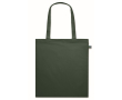 Tote bag en coton à longues anses Fairtrade 140 g/m² couleur vert foncé