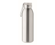 Bouteille en inox à couvercle, anse silicone assortie 650 ml couleur argenté mat