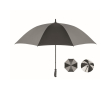 Parapluie manuel en pongé réfléchissant à poignée droite 30\" couleur noir