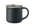 Mug en acier inoxydable recyclé avec bord métallisé 300 ml couleur bleu marine