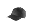 Casquette en coton recyclé à 6 panneaux et boucle ajustable couleur noir