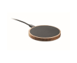Chargeur sans fil circulaire en bois d'acacia 15W couleur noir