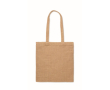 Sac en toile de jute à longues anses assorties couleur beige