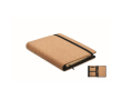 Conférencier A5 pliable en liège 96 pages rayées et stylo couleur beige