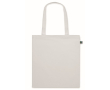 Tote bag en coton à longues anses Fairtrade 140 g/m² couleur blanc
