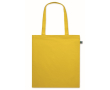 Tote bag en coton à longues anses Fairtrade 140 g/m² couleur jaune