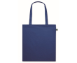 Tote bag en coton à longues anses Fairtrade 140 g/m² couleur bleu roi