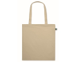 Tote bag en coton à longues anses Fairtrade 140 g/m² couleur ivoire