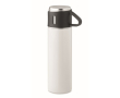 Thermos en inox de 420 ml avec bouchon gobelet de 150 ml couleur blanc