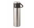 Thermos en inox de 420 ml avec bouchon gobelet de 150 ml couleur argenté mat