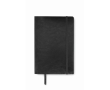 Carnet A5 en PU recyclé avec ruban marque-page et pochette couleur noir