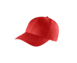 Casquette en coton recyclé à 6 panneaux et boucle ajustable couleur rouge