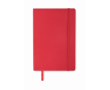 Carnet A5 en PU recyclé avec ruban marque-page et pochette couleur rouge
