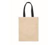 Petit sac cadeau en coton à anses courtes colorées 140 g/m² couleur noir