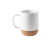 Tasse en céramique avec base en liège amovible 410 ml couleur blanc
