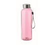 Gourde personnalisable écologique RPET couleur rose transparent