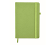 Carnet de notes avec papier recyclé couleur vert lime