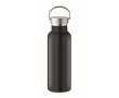 Gourde étanche en acier recyclé avec bouchon et poignée 500ml couleur noir