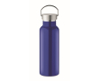 Gourde étanche en acier recyclé avec bouchon et poignée 500ml couleur bleu