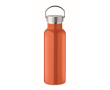 Gourde étanche en acier recyclé avec bouchon et poignée 500ml couleur orange
