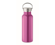 Gourde étanche en acier recyclé avec bouchon et poignée 500ml couleur fuchsia