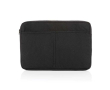Pochette pour PC 15,6\" en coton recyclé à poches frontales couleur noir