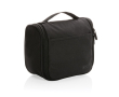 Trousse de voyage en RPET à compartiment et poches en filet couleur noir