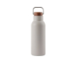 Thermos en inox recyclé à poignée et bouchon en bois 580ml couleur gris