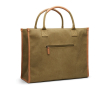 Grand sac de bureau en toile recyclée avec compartiment PC couleur vert