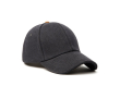 Casquette élégante en coton recyclé à détails en similicuir couleur noir
