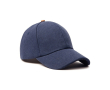 Casquette élégante en coton recyclé à détails en similicuir couleur bleu marine