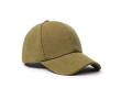 Casquette élégante en coton recyclé à détails en similicuir couleur vert