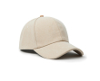 Casquette élégante en coton recyclé à détails en similicuir couleur ivoire