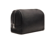 Étui de voyage en cuir synthétique recyclé entièrement zippé couleur noir