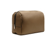 Étui de voyage en cuir synthétique recyclé entièrement zippé couleur marron