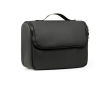 Trousse de voyage en cuir synthétique déperlante à poignée couleur noir