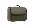 Trousse de voyage en cuir synthétique déperlante à poignée couleur vert