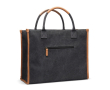 Grand sac de bureau en toile recyclée avec compartiment PC couleur noir