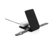 Chargeur sans fil 3-en-1 pliable à aimant téléphone vertical couleur noir