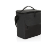 Sac isotherme en RPET à poche frontale, capacité 12 canettes couleur noir