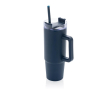 Mug thermique en plastique recyclé à couvercle 3 voies 900ml couleur bleu marine
