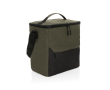 Sac isotherme en RPET à poche frontale, capacité 12 canettes couleur vert