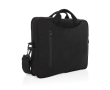 Sacoche pour PC 15,4\" en coton recyclé avec poche frontale couleur noir