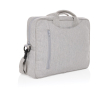 Sacoche pour PC 15,4\" en coton recyclé avec poche frontale couleur gris