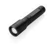 Lampe torche en aluminium recyclé, 5 modes et portée de 800m couleur noir