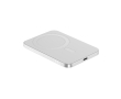 Powerbank magnétique en aluminium recyclé à aimant 3 000 mAh couleur argenté